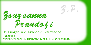 zsuzsanna prandofi business card